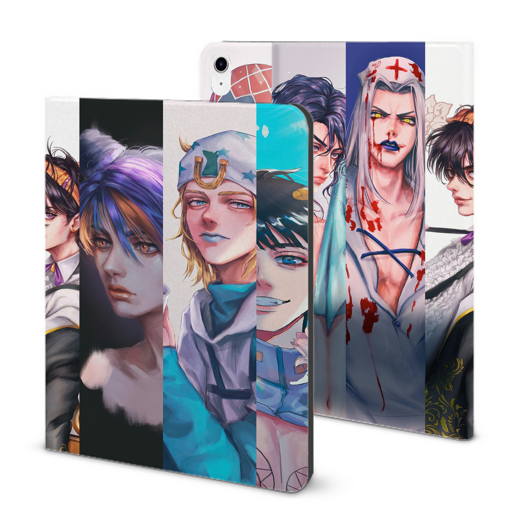 （画像用） ジョジョの奇妙な冒険 JoJo's Bizarre Adventure IPad ケース ブック型 PUレザー TPU 耐衝撃 軽量 薄型 ペン収納なし 全面保護 IPad 各モデル対応